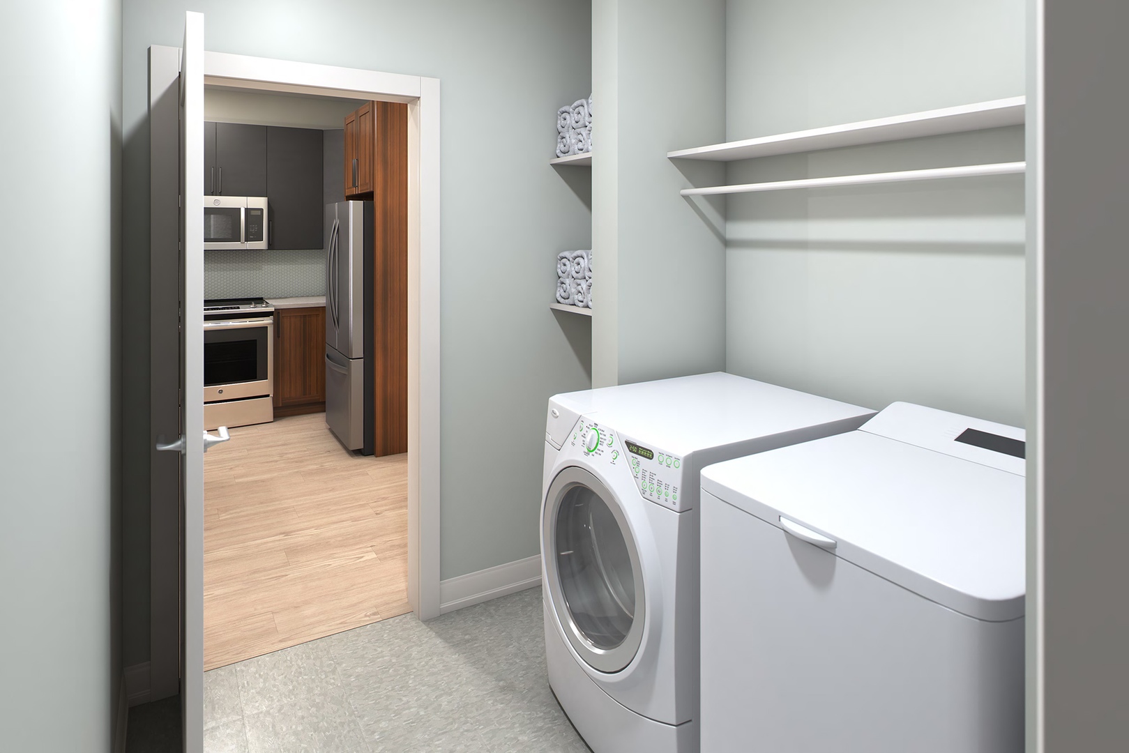 Model B1 Laundry Room Kitchen - Finish 1